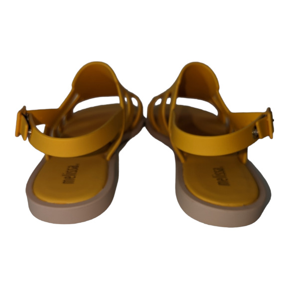 Melissa Boemia Sandal Yellow Open Front Fisherman Gladiator Style Size 9 NWOT - Picture 3 of 9